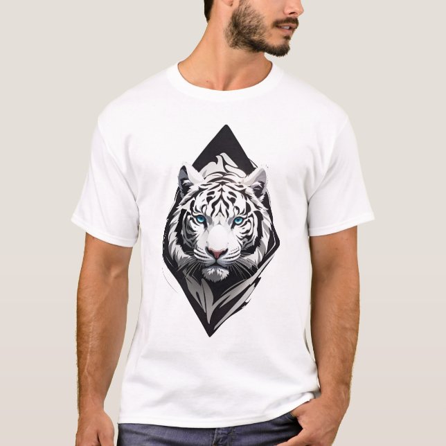 T-shirt Tigre blanc (Devant)