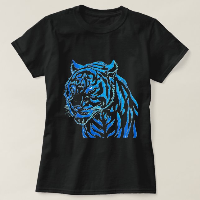 T-shirt Tigre Bleu (Design devant)