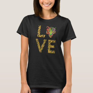 T-shirt Tigre Coloré Visage rayures Aimer Gros Chats Exoti