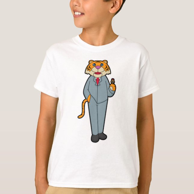 T-shirt Tigre comme marié avec alliance (Devant)