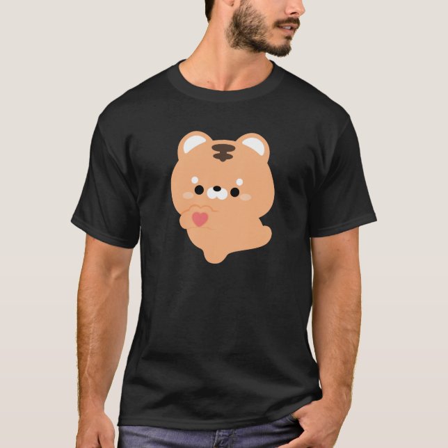 T-shirt Tigre d'amour mignon (Devant)