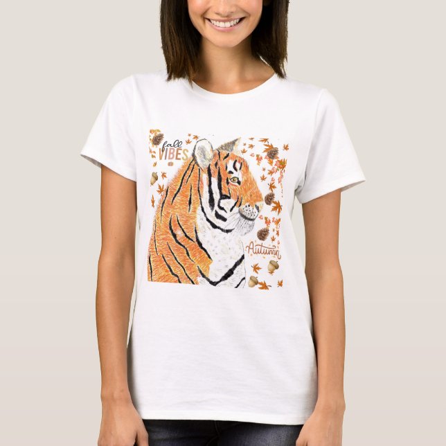 T-shirt Tigre d'automne (Devant)
