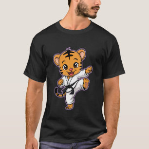 T-shirt Tigre de karaté mignon Arts martiaux Drôle pour ga