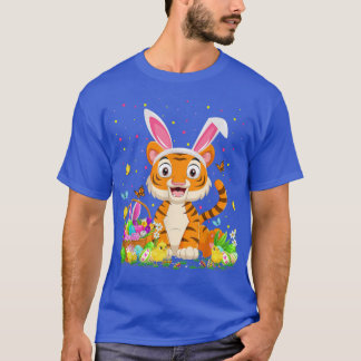 T-shirt Tigre de Pâques Chasse aux oeufs de lapin Tigre Di
