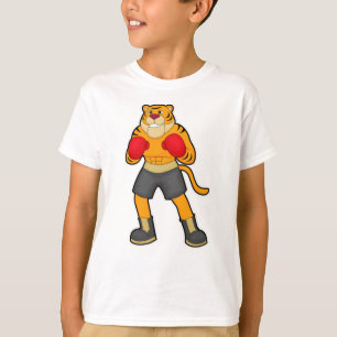 T-shirt Tigre en boîte avec gants de boxe