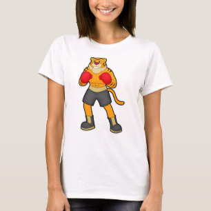 T-shirt Tigre en boîte avec gants de boxe