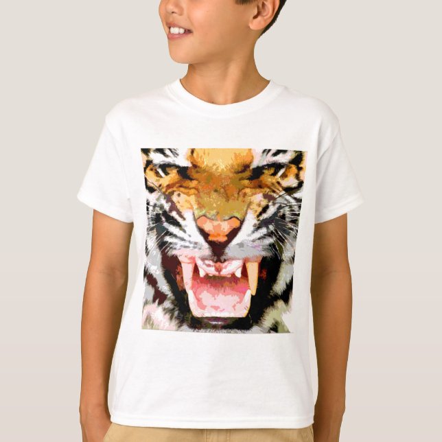 T-shirt Tigre en colère - Yeux de Tigre (Devant)