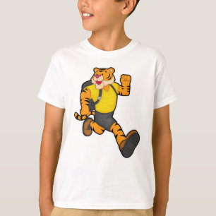 T-shirt Tigre en marche avec sac à dos