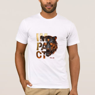 T-shirt Tigre en Or Brun 'IMPACT' - Esthétique Or Audacieu