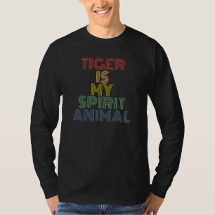 T-shirt Tigre Est Mon Animal Spirituel rétro 70s vintage
