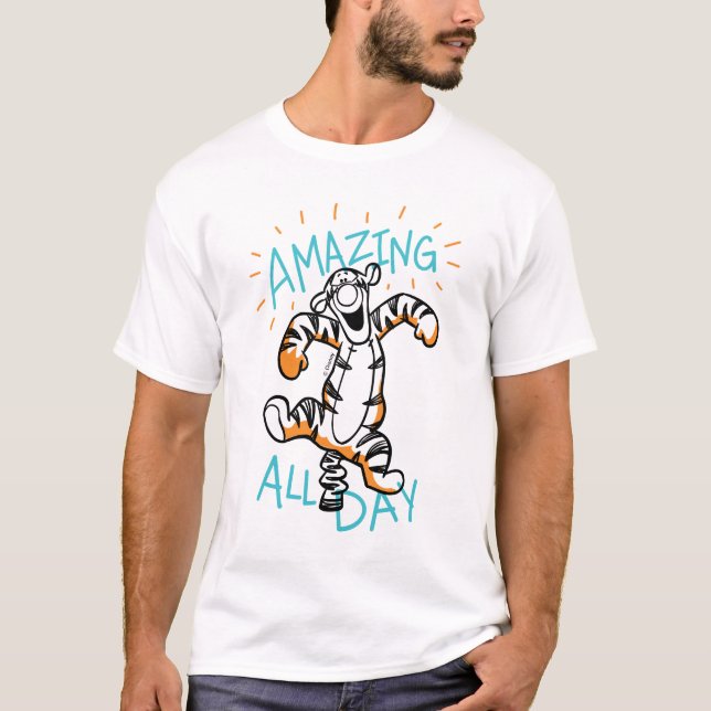 T-shirt Tigre| Extraordinaire toute la journée (Devant)