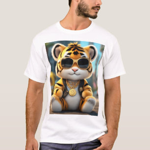 T-shirt Tigre Fluffeux Cute Et Cool