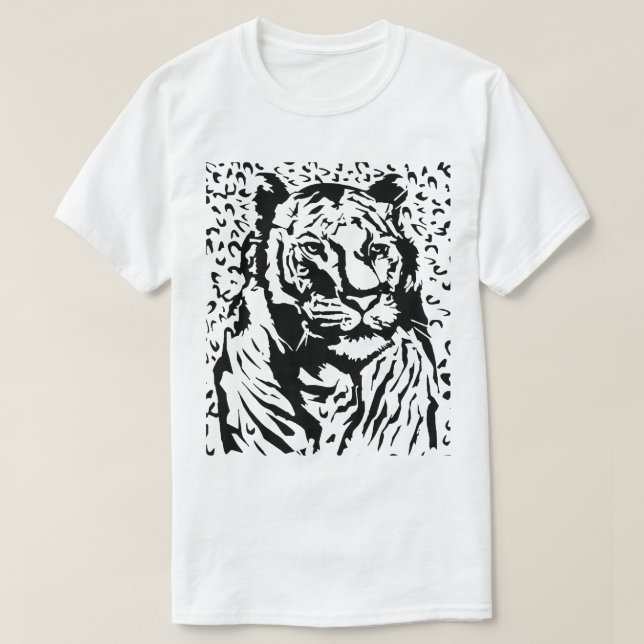 T-shirt Tigre Gras & Fierce - Exclusive Main-Drawn (Design devant)