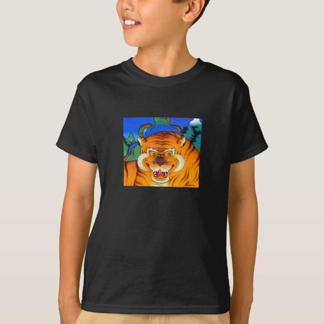 T-shirt Tigre himalayen, Tibet, Jungle / Art ancien (Devant)