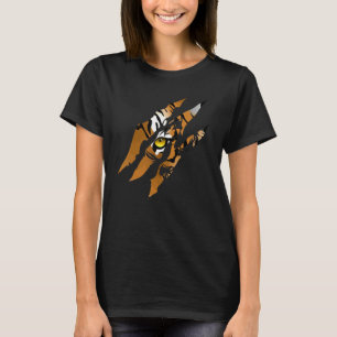 T-shirt Tigre intrépide Oeil de chat Griffe Silhouette Tig