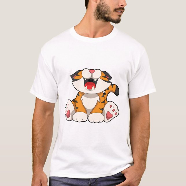 T-shirt Tigre rougissant (Devant)