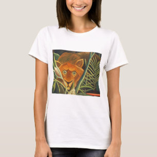 T-shirt Tigre Sortant De L'Herbe Par Henri Rousseau