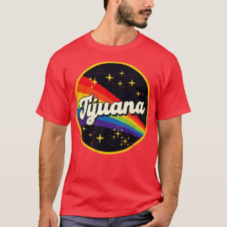 T-shirt Tijuana Arc-en-ciel dans l'espace Grunge Vintage S