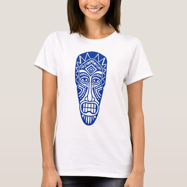 T-shirt Tiki Mask II - bleu marine (Devant)