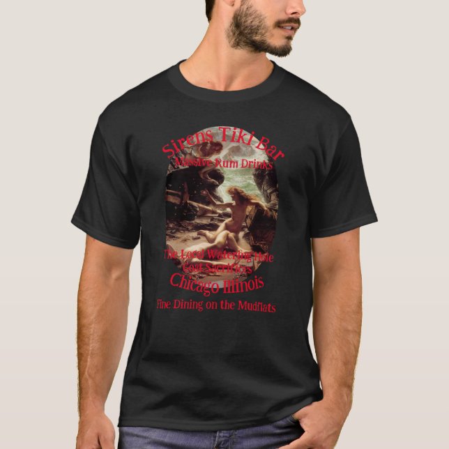 T-shirt Tiki Nom de la barre Ville Modèle d'État (Devant)
