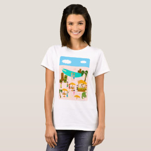 T-shirt Tiki Pool Party Jote Art Retro Design
