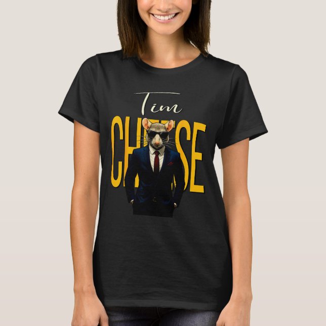 T-shirt Tim Cheese - Funny Secret Agent Mouse Brainrot Kid (Devant)