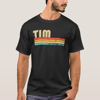 T-shirt TIM Nom Personnalisé Funny Retro Vintage Anniversa
