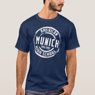 T-shirt Timbre américain A004 de lycée de Munich