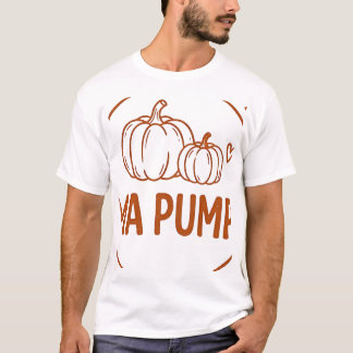 T-shirt Timbre Automne Patch de citrouilles Maman Citrouil