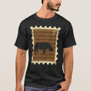 T-shirt Timbre avec un rhinocéros