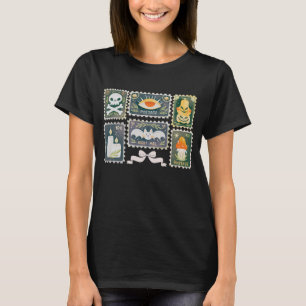 T-shirt Timbre de Citrouille de saison Éffrayante Retro Ba