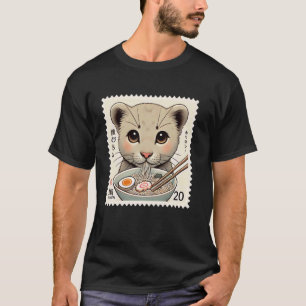 T-shirt Timbre de la poste de l'art japonais classique Nou
