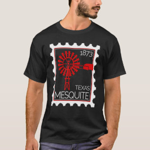 T-shirt Timbre De Postage Avec Une Vielle Turbine À Mesqui