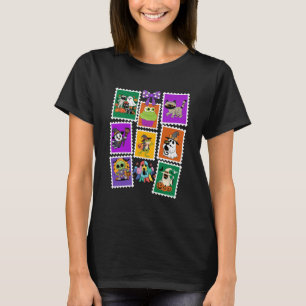 T-shirt Timbre de poste rétro Halloween vintage