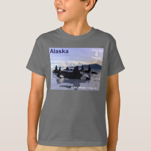 T-shirt Timbre des baleines tueuses de l'Alaska