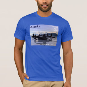 T-shirt Timbre des baleines tueuses de l'Alaska