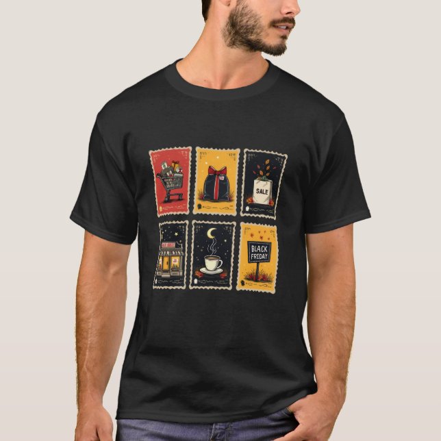 T-shirt Timbre du vendredi noir mignon, Citrouille fantôme (Devant)