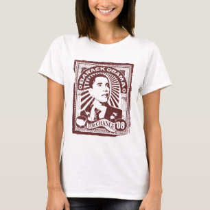 T-shirt Timbre Obama (rose)