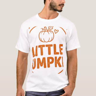 T-shirt Timbre Petite Citrouille La Plus Mignonne Du Champ