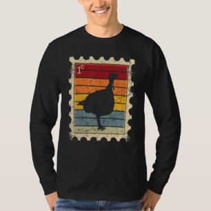 T-shirt Timbre-Poste Avec Un Dindon Coucher De Soleil