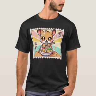 T-shirt Timbre-poste d'art japonais Pop Mignon Kangourou J