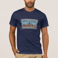 Timbre-Poste de New York – Skyline, Icônes et Urba