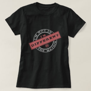 T-shirt Timbre Texte - Je suis différent - Personn