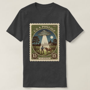 T-shirt Timbre Vintage UFO
