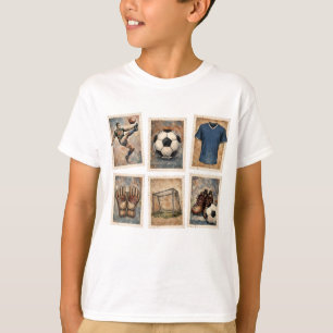 T-shirt Timbres de football vintage Collection de football