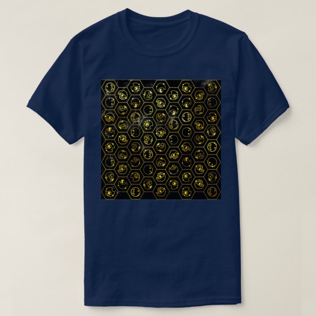 T-shirt Time Lord Alphabet noir (Design devant)