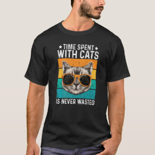 T-shirt Time Spent With Cats Is Never Wasted Cat Owner Ani