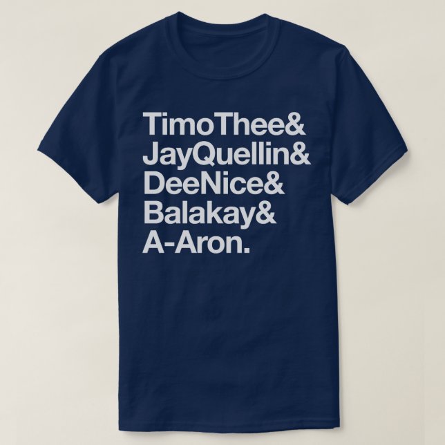 T-shirt TimoThe JayQuellin DeeNice Balakay Aron 1 (Design devant)