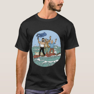 T-shirt Tin Tin Sea Adventure Avec Capitaine Haddock