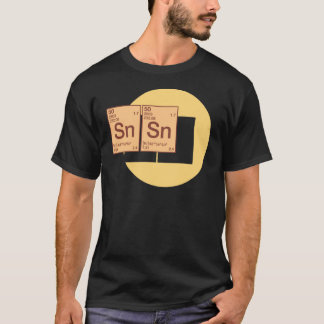 T-shirt Tintin/étain de bidon (sur le noir)